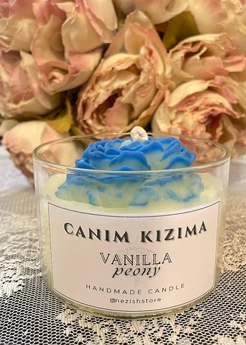 Zara Home Mavi Vanilya ve Şakayık Kokulu Mum