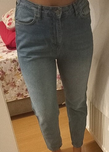 Trendyol mom jean tek düğmeli