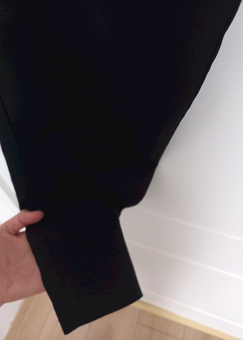 40 Beden siyah Renk Siyah Pilili Kadın Kumaş Pantolon