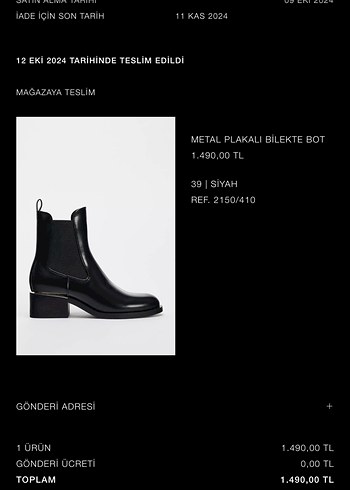 Zara Metal Plakalı Siyah bilekte Bot
