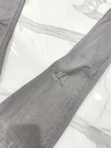 xs Beden gri Renk Gri kot jean