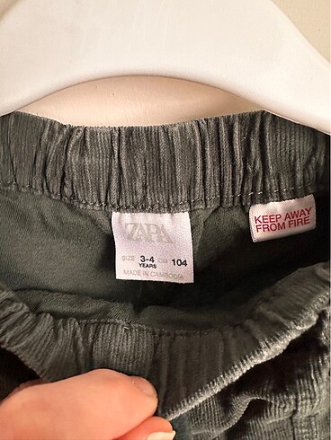 4 Yaş Beden Astarlı Zara Pantolon