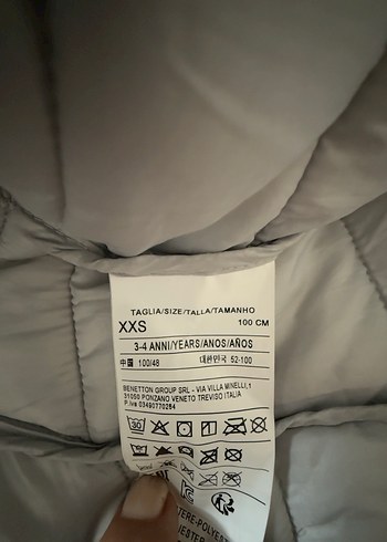 Benetton Benetton Leopar desenli Kapüşonlu kız çocuk mont