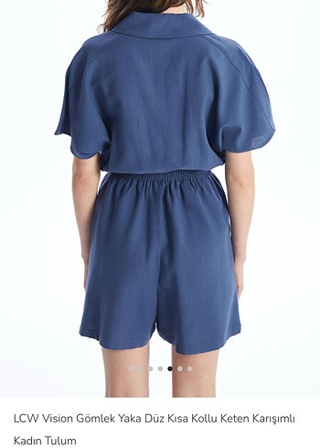 LCW Kadın Keten Karışımlı Tulum - Görsel 2
