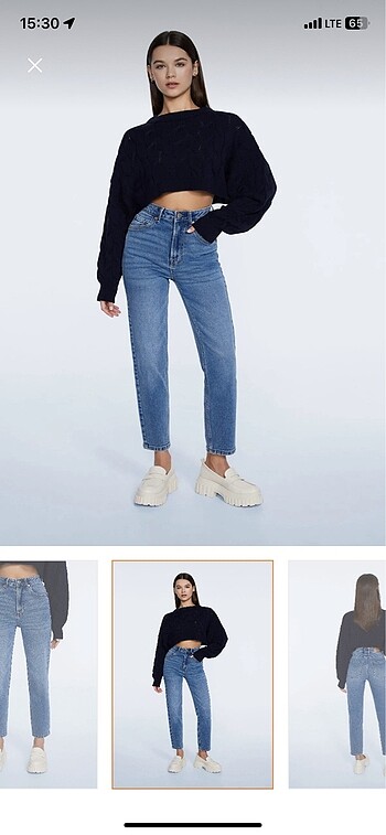 stradivarius Slim fit mom jean
