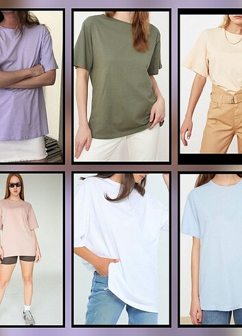 6li renk bisiklet yaka t-shirt