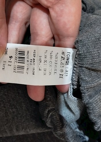 Gri Krem Erkek Bebek Sweatshirt ve Pantolon Takımı - Görsel 2