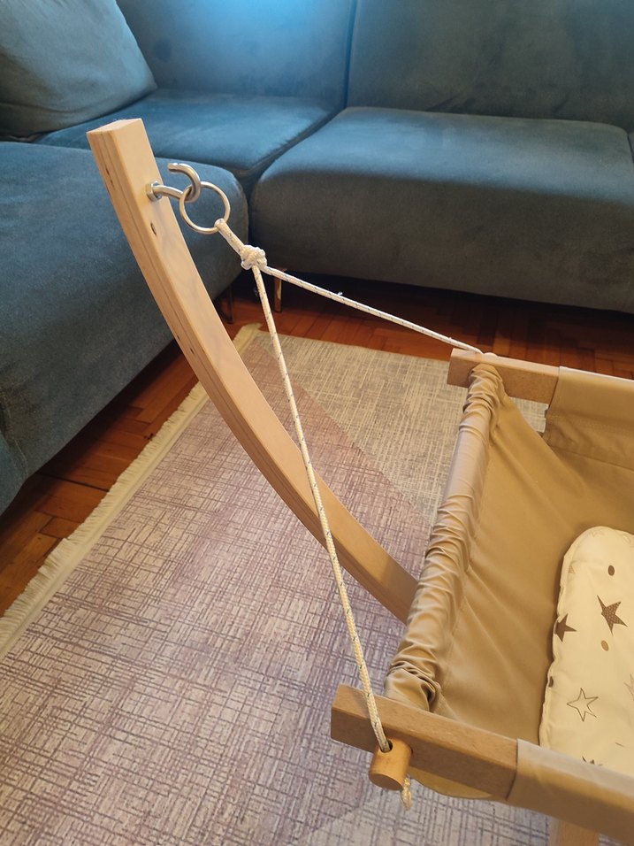 Wellgro  Ahşap Ayaklı Hamak Bebek Beşiği - Görsel 2