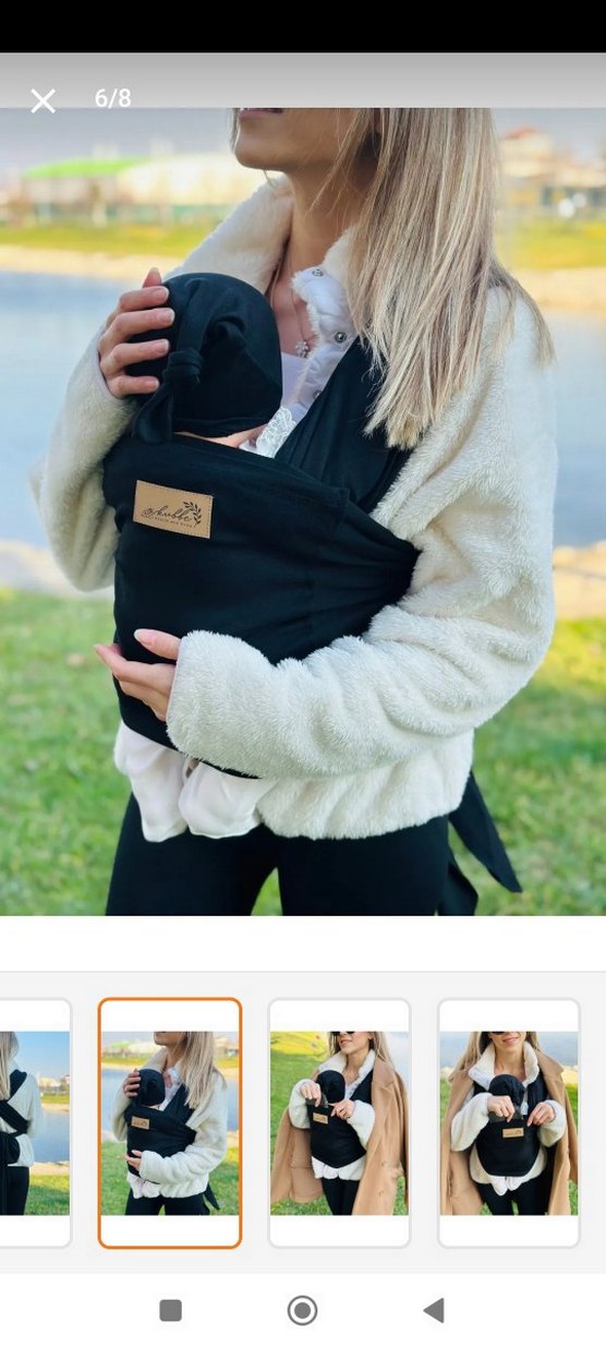 Siyah Bebek Kanguru Sling - Görsel 3