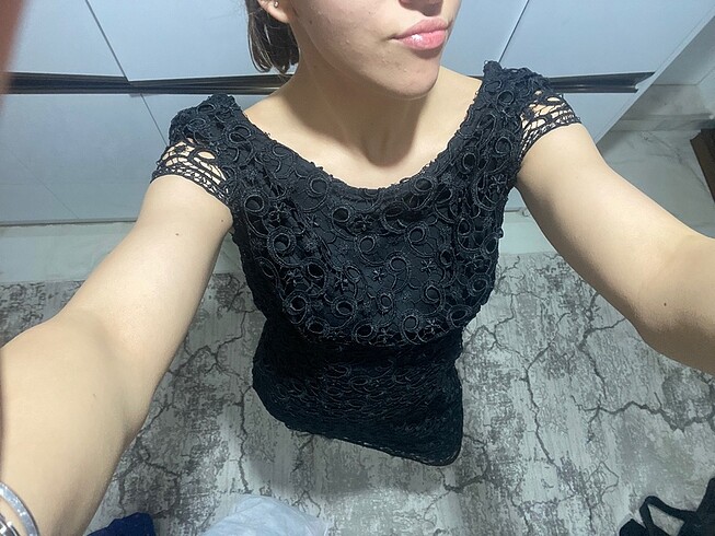 m Beden Siyah elbise