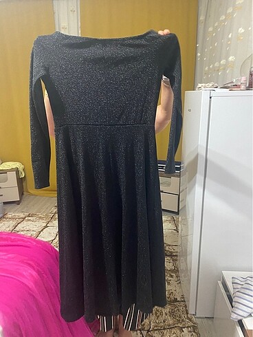 Diğer abiye uzun kollu elbise