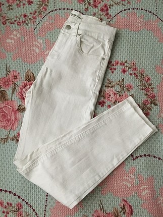 PULL&BEAR Beyaz Pantolon