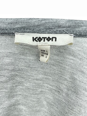 l Beden gri Renk Koton Bluz %70 İndirimli.