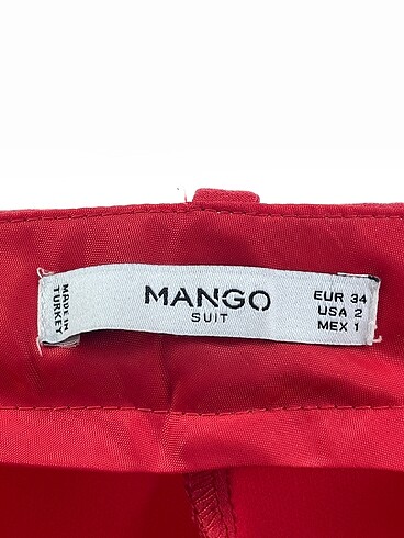 34 Beden kırmızı Renk Mango Kumaş Pantolon %70 İndirimli.