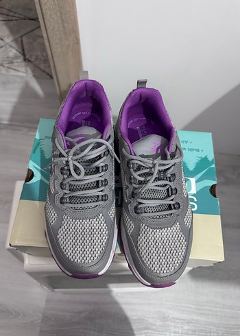 Skechers Performans Mor Gri Platform Kadın Spor Ayakkabı - Görsel 3