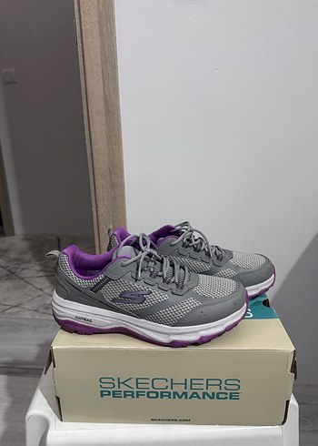 Skechers Performans Mor Gri Platform Kadın Spor Ayakkabı - Görsel 4