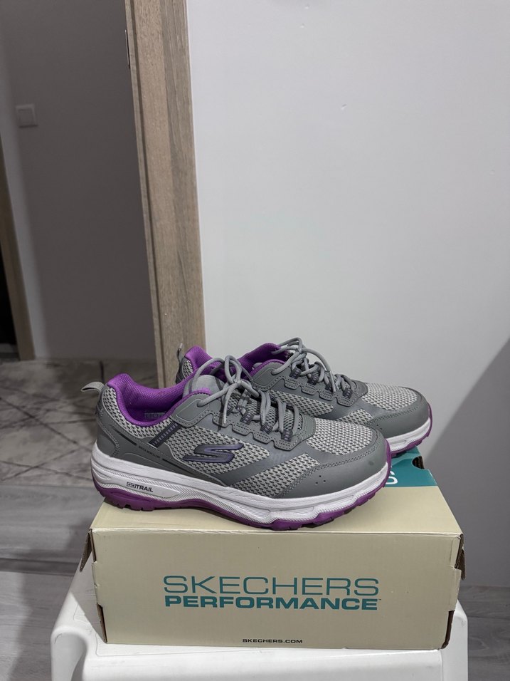 Skechers Performans Mor Gri Platform Kadın Spor Ayakkabı - Görsel 4