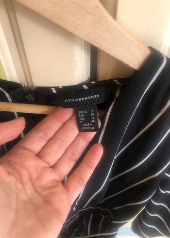 Siyah Çizgili Midi Kumaş Tulum - Görsel 3