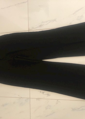 Siyah uzun Kumaş Pantolon - Görsel 2