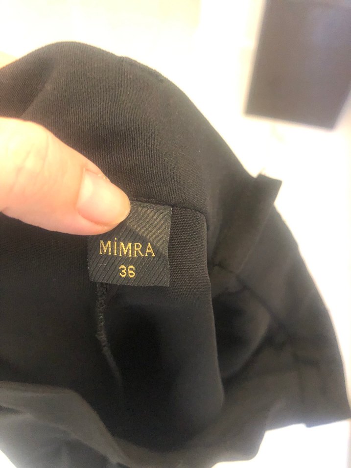 Siyah uzun Kumaş Pantolon - Görsel 3