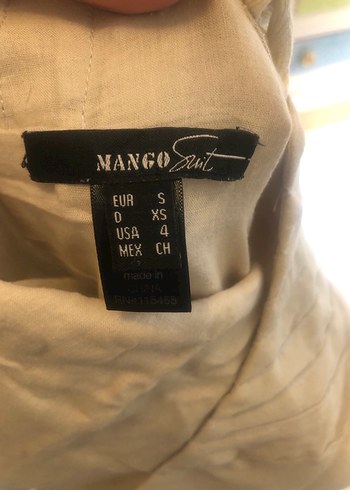 MANGO Keten Kumaşlı V Yaka Elbise - Görsel 3