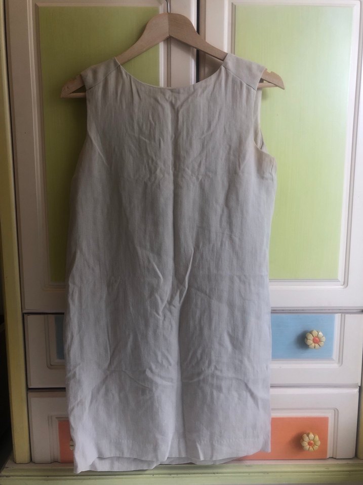 MANGO Keten Kumaşlı V Yaka Elbise - Görsel 2