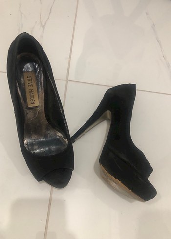 Steve Madden Siyah Rugan Topuklu Ayakkabı - Görsel 2