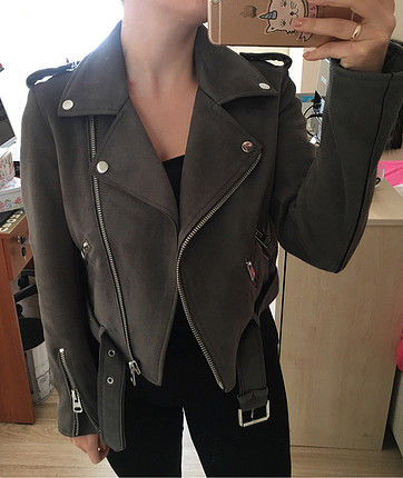 Zara süet biker ceket