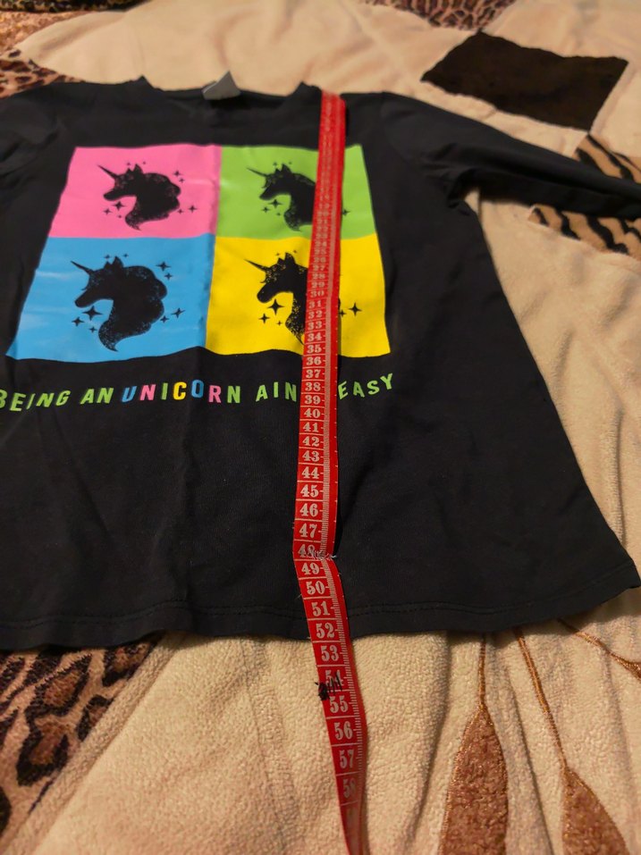 Kız Çocuk Renkli Baskılı Uzun Kollu Tişört - Görsel 4