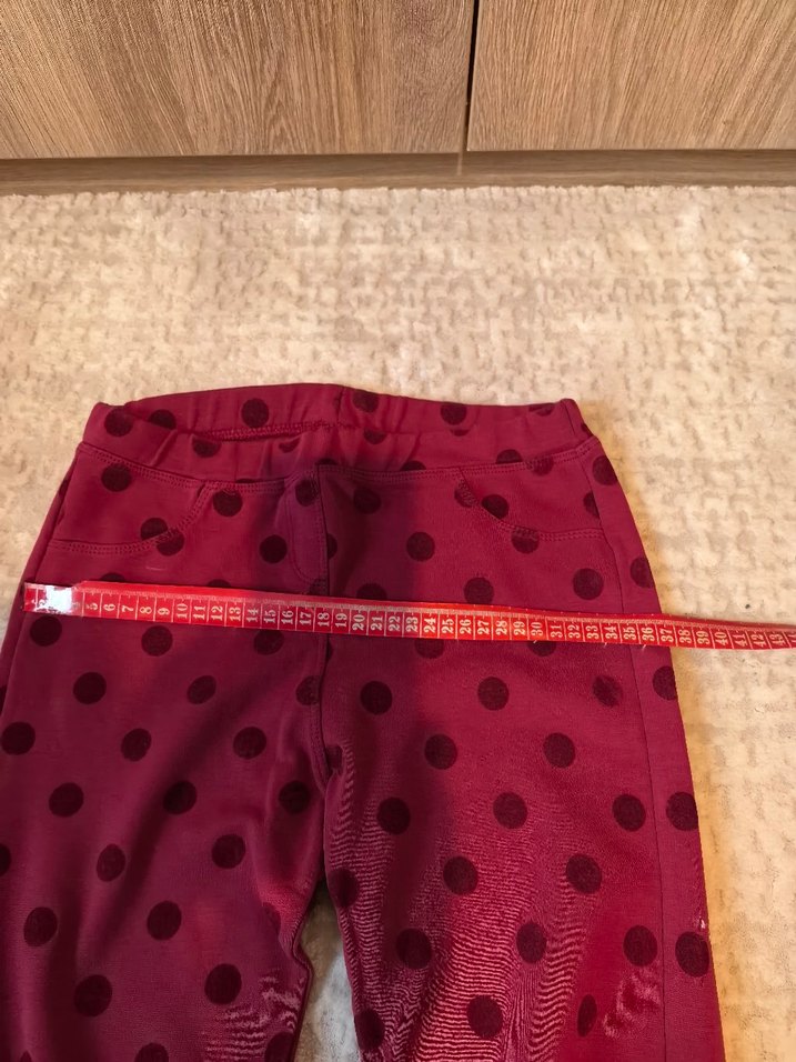 Bordo Puantiyeli Kız Tayt - Görsel 3