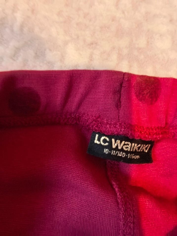 Bordo Puantiyeli Kız Tayt - Görsel 2