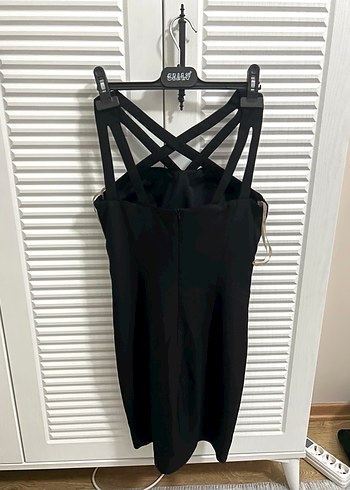 Siyah çapraz model Elbise - Görsel 3