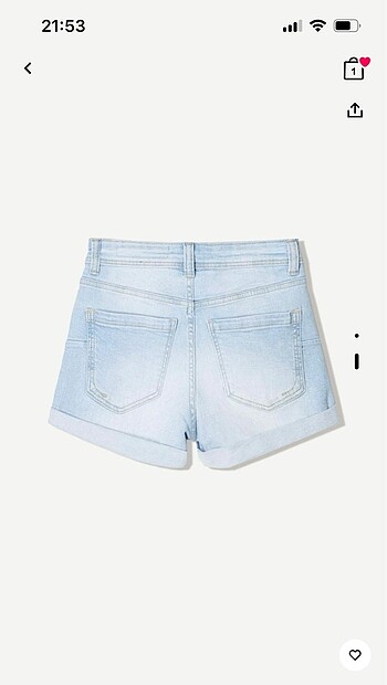 32 Beden BERSHKA kıvrık denim şort