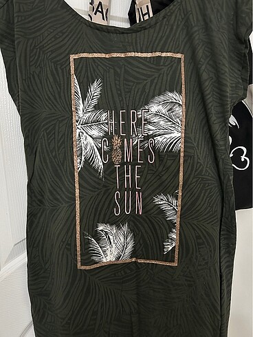 Pareo siyah pembe haki renkli - Görsel 4