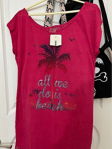 Pareo siyah pembe haki renkli - Görsel 6