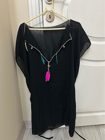 Pareo siyah pembe haki renkli - Görsel 7