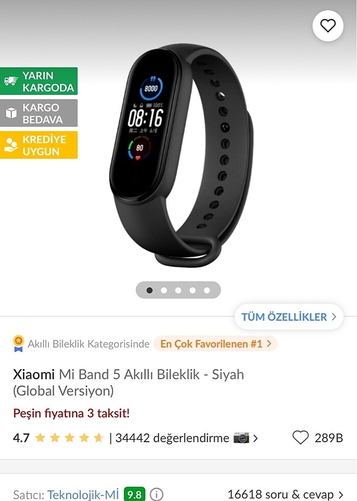 XİAOMİ Mİ BAND 5 AKILLI BİLEKLİK - Görsel 4