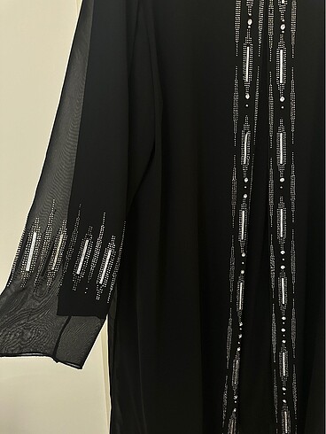 tesettür alt üst taşlı abiye takım - Görsel 2