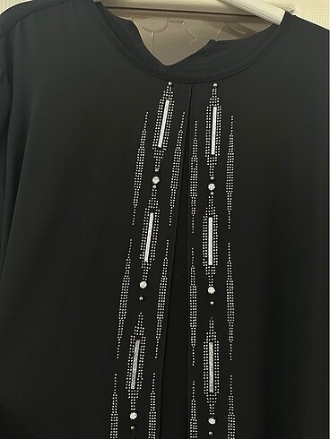 tesettür alt üst taşlı abiye takım - Görsel 3