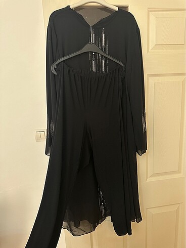 tesettür alt üst taşlı abiye takım - Görsel 5
