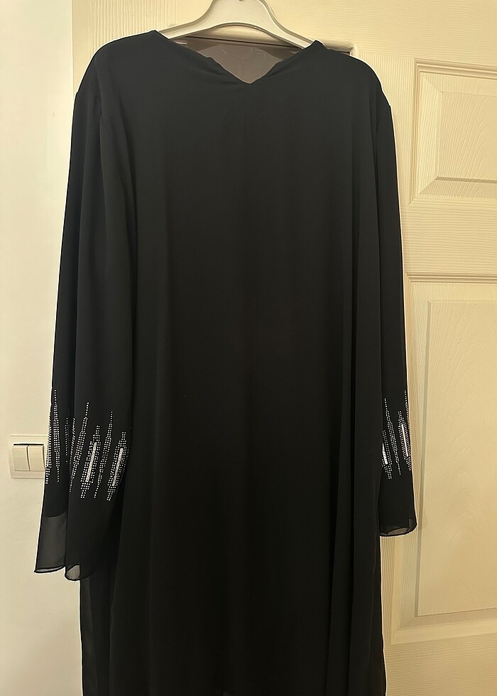 tesettür alt üst taşlı abiye takım - Görsel 4