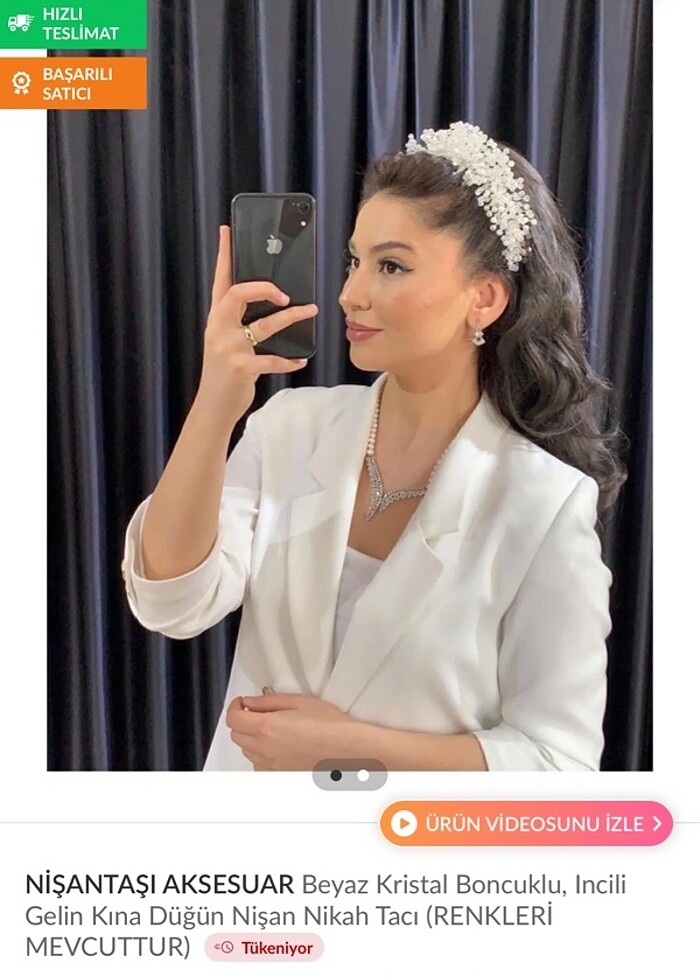 İncili gelin tacı - Görsel 3