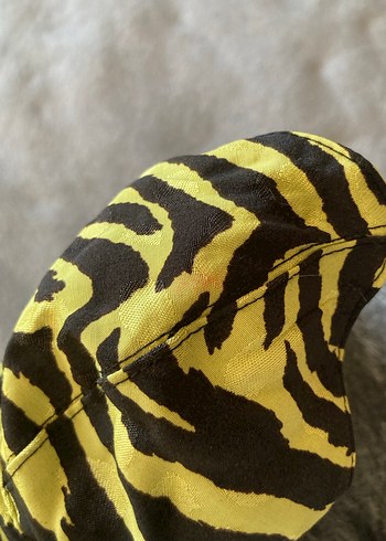 Sarı Zebra Desenli Askılı Büstiyer - Görsel 2