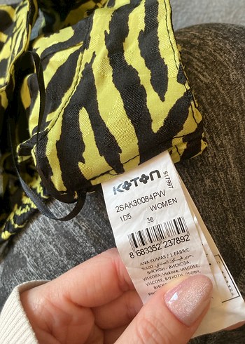 Sarı Zebra Desenli Askılı Büstiyer - Görsel 5