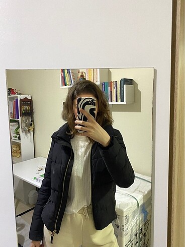 Bershka Siyah şişme mont