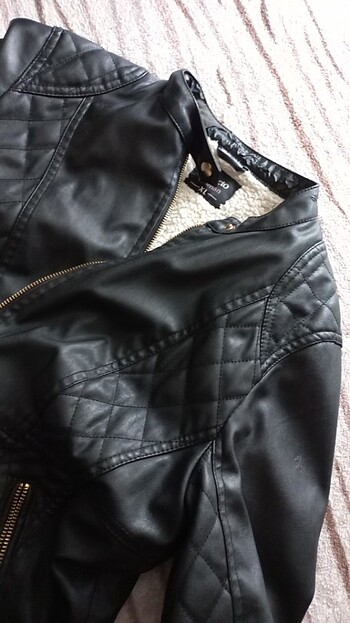 xl Beden siyah Renk Deri ceket