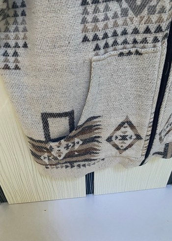 Gri Desenli Midi Hamile Ceketi - Görsel 3