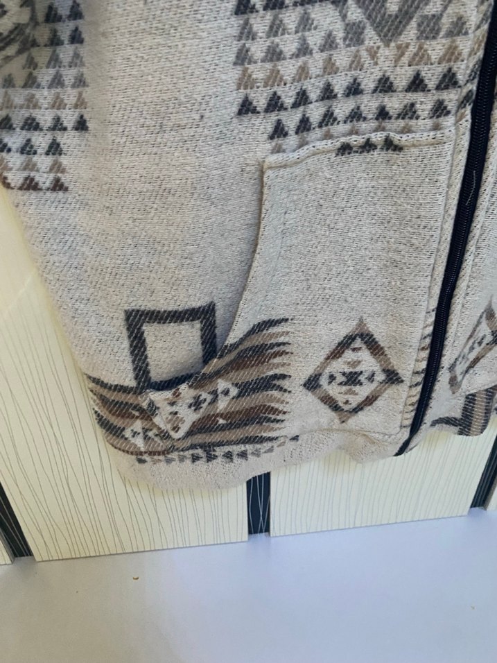 Gri Desenli Midi Hamile Ceketi - Görsel 3