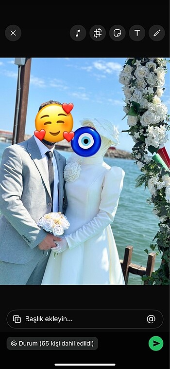 38 Beden beyaz Renk Nikah elbisesi
