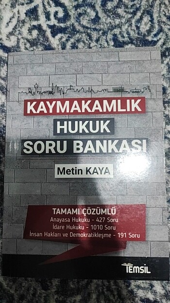 Kaymakamlık hukuk soru bankasi